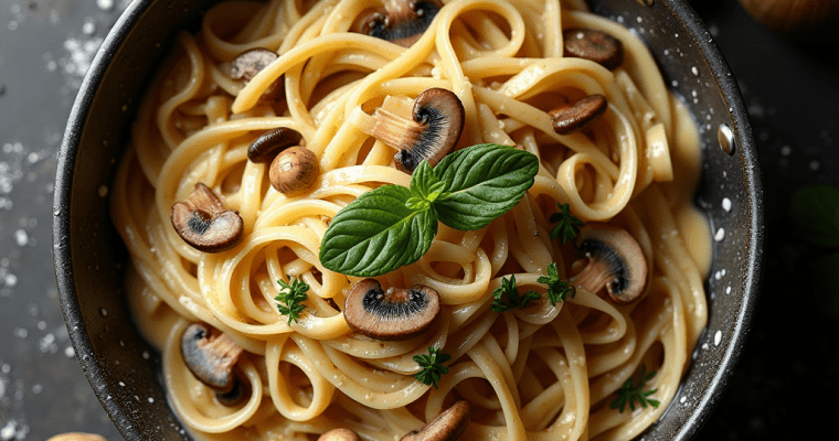 Quick One Pot Pasta Dinners – 20-Minute Creamy Mushroom Pasta